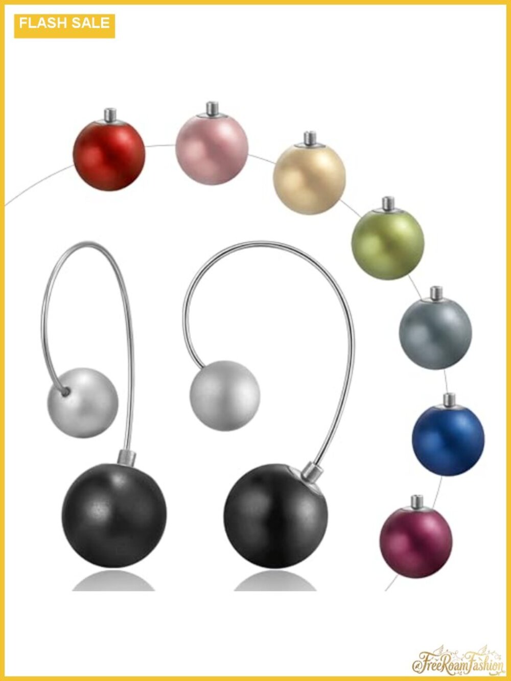 Titanium Dangle Earrings Set with Replaceable Beads Hypoallergenic Lightweight